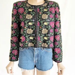 Vintage 80’s/90’s beaded cropped jacket